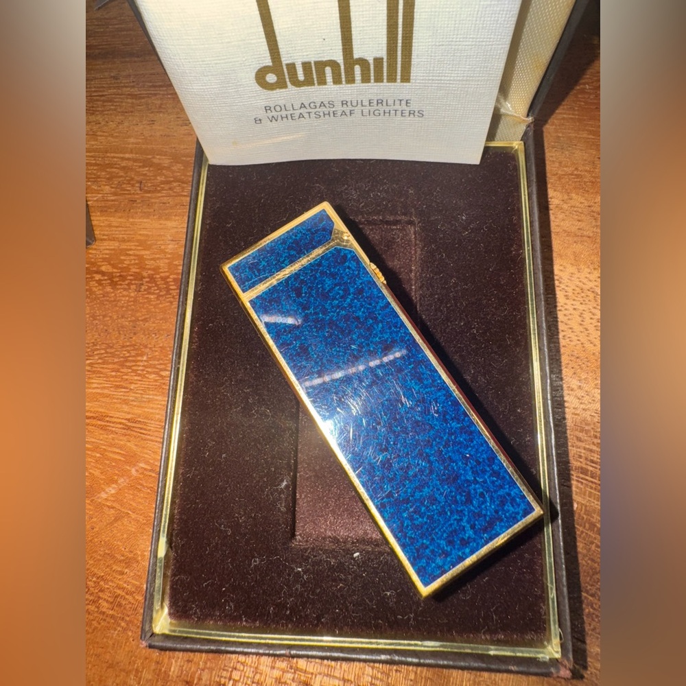 DUNHILL ROLLAGAS GOLD & ENAMEL LIGHTER 100% AUTHENTIC ICONIC 🔥WORKING🔥 MINT EUC - Picture 2 of 10